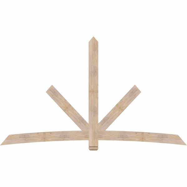 Ekena Millwork Alberta Smooth Timber Gable Bracket, Douglas Fir, 108"W x 63"H x 1 1/2"D x 5 1/2"F, 14/12 Pitch GBW108X63X0206ALB00SDF - main